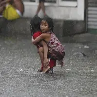 تصویری عجیب از طوفان در فیلیپین