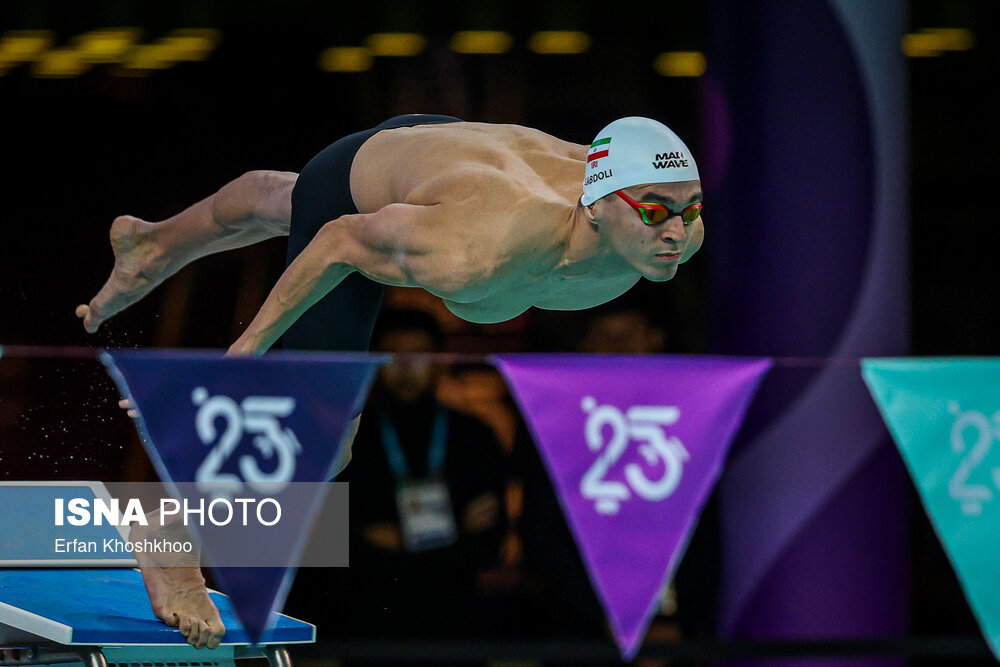 عکس/ بازی‌های کشورهای اسلامی ۲۰۲۵ ریاض؛ مسابقات شنای مردان