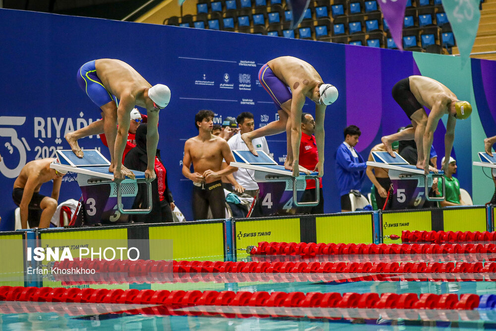 عکس/ بازی‌های کشورهای اسلامی ۲۰۲۵ ریاض؛ مسابقات شنای مردان