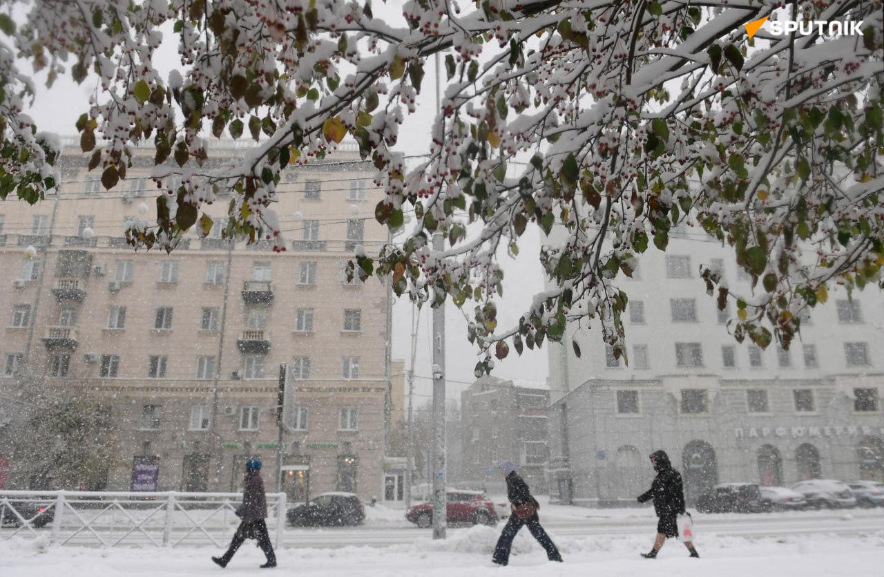  اولین کولاک برف در نووسیبیرسک روسیه
