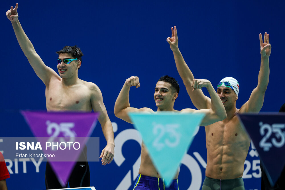 عکس/ بازی‌های کشورهای اسلامی ۲۰۲۵ ریاض؛ مسابقات شنای مردان