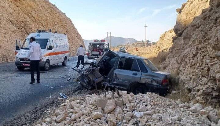 ۶ نفر در تصادف جاده کازرون به شیراز مصدوم شدند