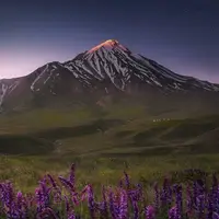 طلوع نور بر فراز دماوند زیبا 