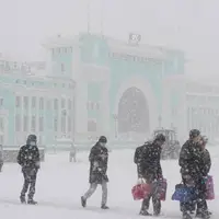  اولین کولاک برف در نووسیبیرسک روسیه