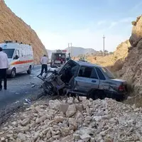 ۶ نفر در تصادف جاده کازرون به شیراز مصدوم شدند
