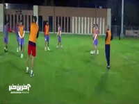 لحظاتی از حضور شب گذشته پزشکیان در تمرین تیم ملی فوتبال ایران