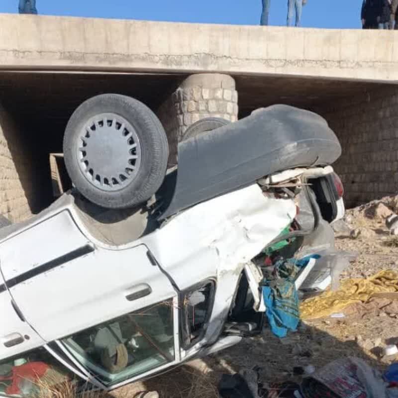 سقوط پراید از پل میدان نبوت بروجن