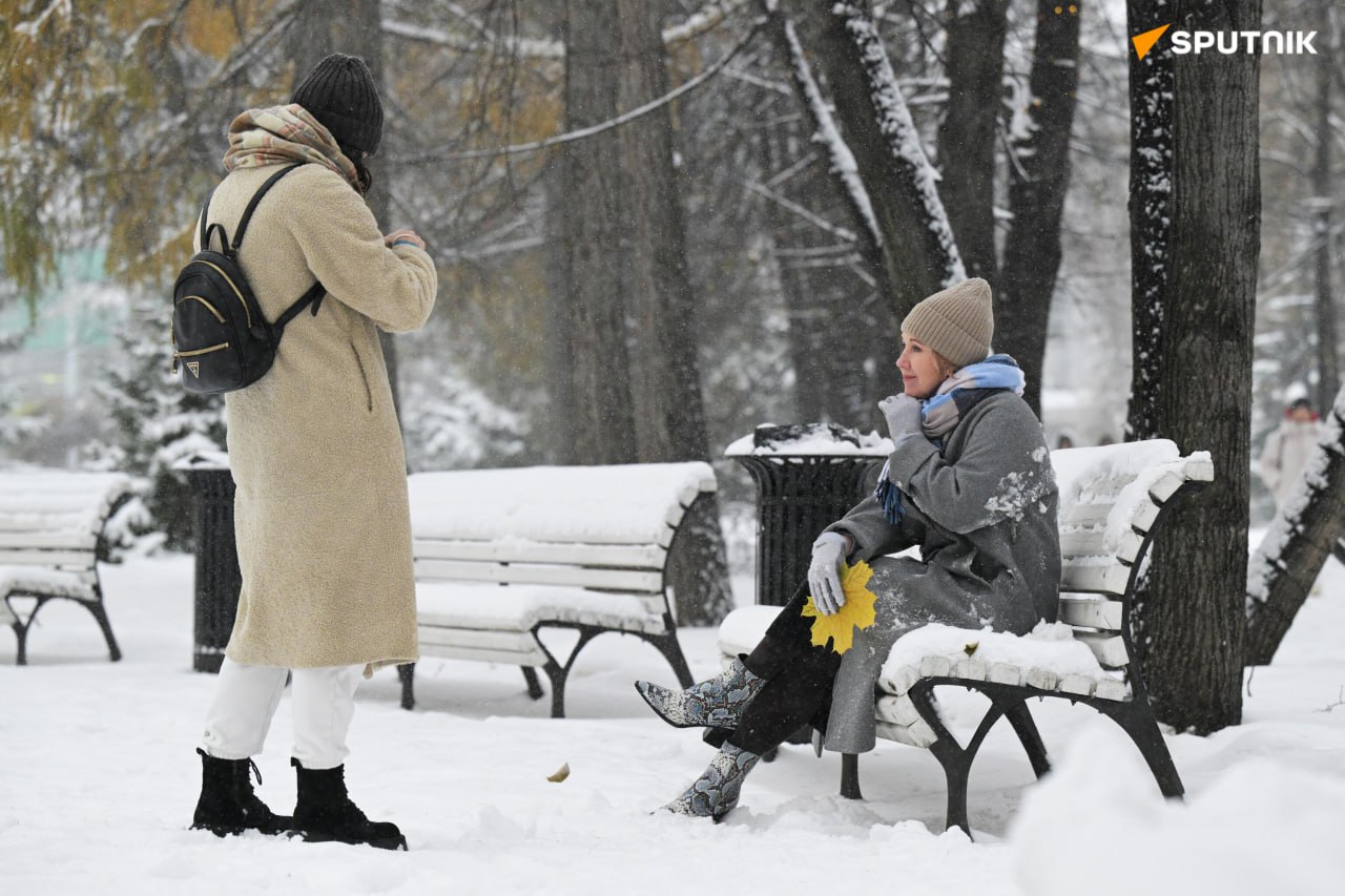  اولین کولاک برف در نووسیبیرسک روسیه