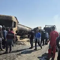تصاویر جدید از انفجار مرگبار تانکر سوخت در کمربندی یزد 