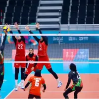 پیروزی تیم والیبال زنان ایران بر افغانستان