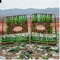 هنرنمایی هنرمند هرمزگانی با زباله‌های رهاشده در جزیره هرمز 