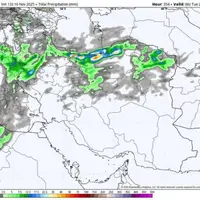 پیش‌بینی بارش در مشهد اوایل آذر