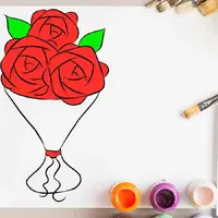 ببین چقدر ساده میتونی یک دسته گل بکشی!