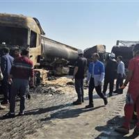 شمار مصدومان تصادف زنجیره‌ای در یزد ۱۰ نفر اعلام شد