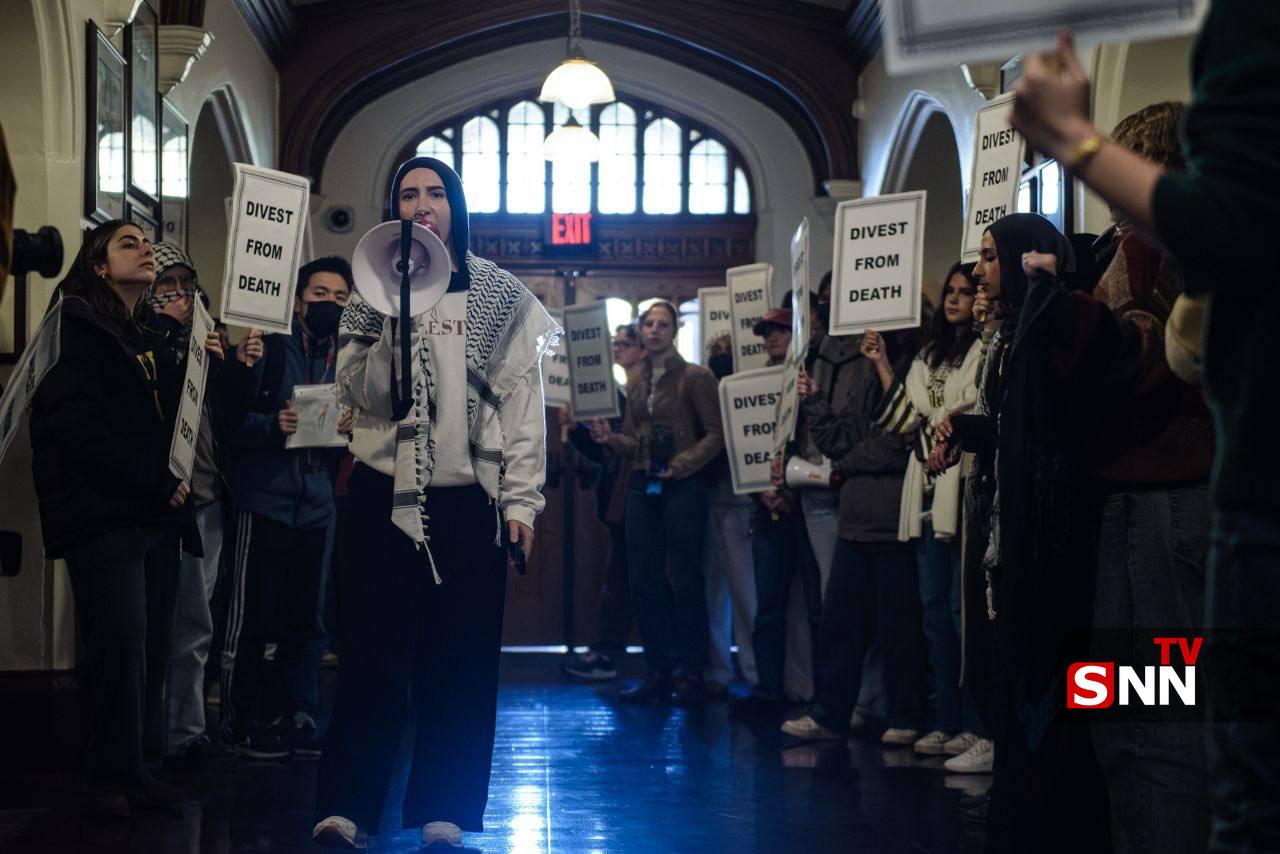 تظاهرات دانشجویان دانشگاه اوکلاهوما در حمایت از فلسطین