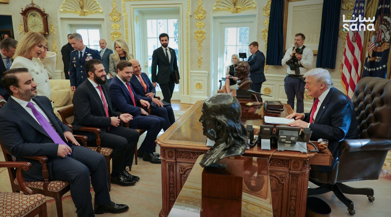 عکس/تصاویر خبرگزاری دولتی سوریه از دیدار الجولانی با ترامپ