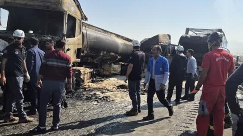 شمار مصدومان تصادف زنجیره‌ای در یزد ۱۰ نفر اعلام شد