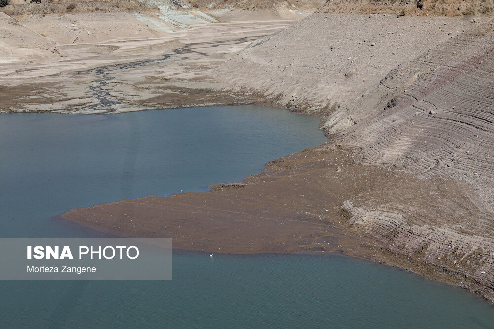 عکس/ وضعیت بحرانی سد لتیان