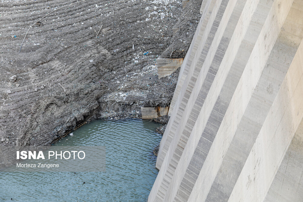 عکس/ وضعیت بحرانی سد لتیان