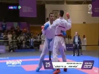 مرتضی نعمتی در فینال وزن 75کیلوگرم کاراته بازی‌های کشورهای اسلامی عمر الجنایی از کویت  شکست خورد