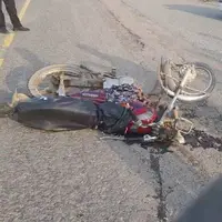 راکب موتورسیکلت در تصادف با سمند جان باخت