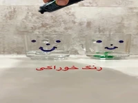 فوران رنگی با یک قرص جوشان