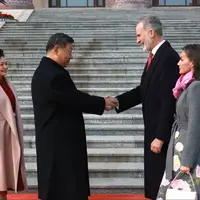 دیدار رئیس‌جمهور چین با پادشاه اسپانیا در پکن 