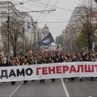 صدها نفر در بلگراد علیه پروژه داماد «ترامپ» تظاهرات کردند