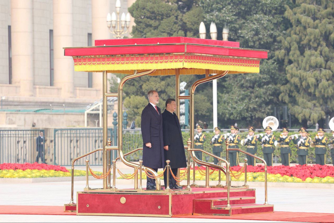 دیدار رئیس‌جمهور چین با پادشاه اسپانیا در پکن 