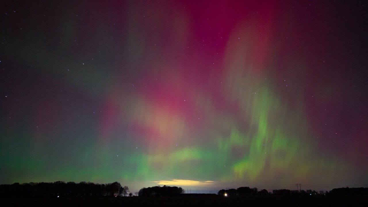 تصاویری تماشایی از شفق قطبی در میشیگان آمریکا