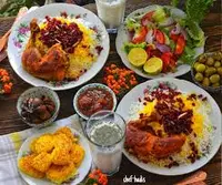 زرشک پلو با مرغ مجلسی