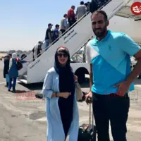 قاب دونفره زن فرعون و غولِ مختارنامه پای هواپیما