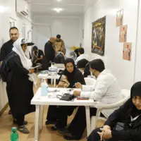 خدمات‌رسانی بیمارستان سیار بنیاد برکت در شهر جدید مهرگان