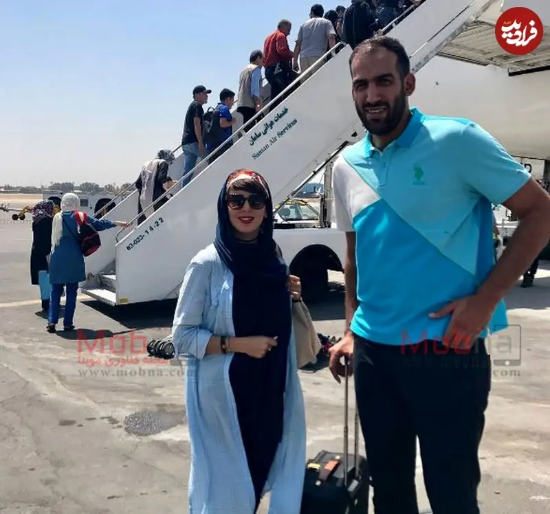 قاب دونفره زن فرعون و غولِ مختارنامه پای هواپیما