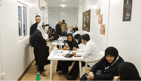 خدمات‌رسانی بیمارستان سیار بنیاد برکت در شهر جدید مهرگان