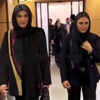 خوش و بش هدی زین‌العابدین و ریما رامین‌فر در یک مراسم