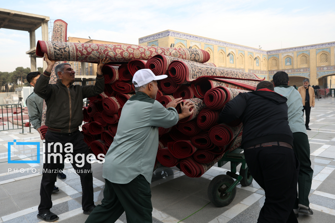 عکس/  ​​​​​​​اقامه نماز باران حرم حضرت عبدالعظیم حسنی (ع)