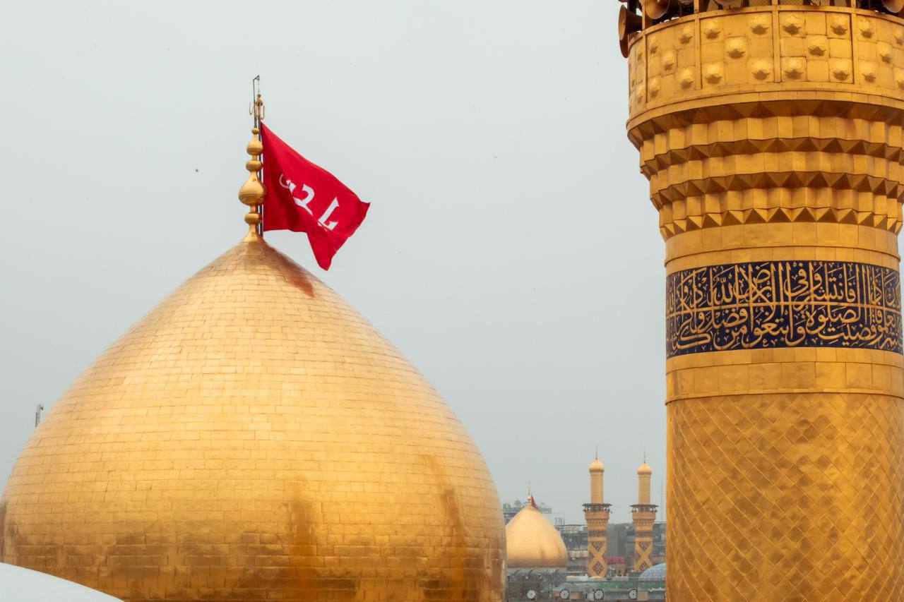 حال و هوای بارانی شهر کربلا و حرم مطهر سید‌الشهدا(ع)