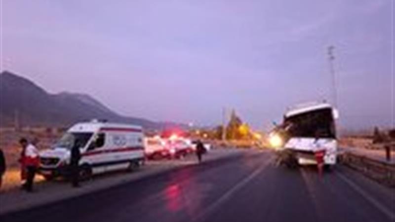 تصادف اتوبوس و تریلی در میامی