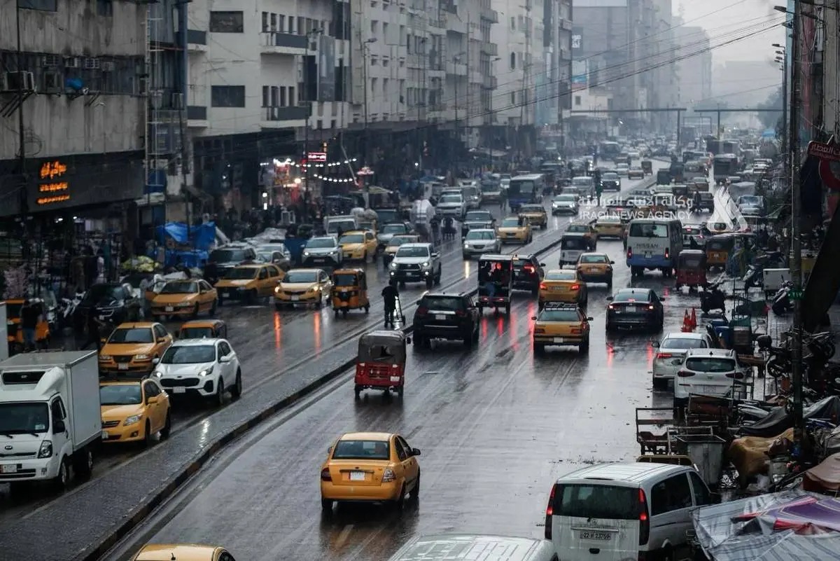 بارش باران در بغداد