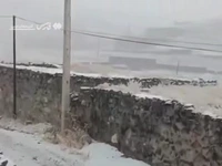 برف پاییزی در روستاهای اطراف سلماس