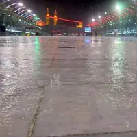 بارش باران در کربلای معلی