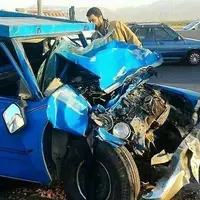 جان باختن چهار نفر بر اثر برخورد یک دستگاه وانت نیسان با سمند
