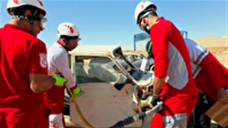 توانافزایی نیروهای امدادی ابرکوه با اجرای مانور تخصصی هلالاحمر