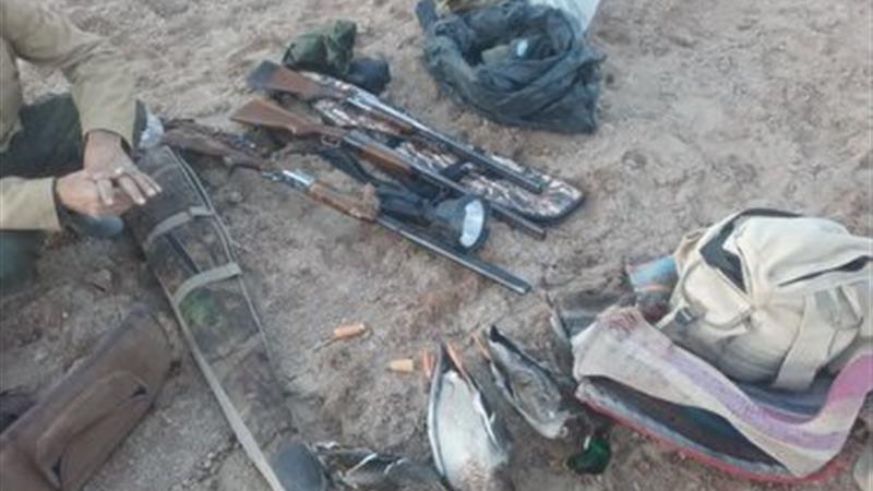 شکارچیان متخلف در تالاب مره قم دستگیر شدند