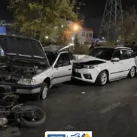 تصادف سه وسیله نقلیه در بزرگراه بابانظر مشهد