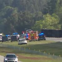 واژگونی یک اتوبوس گردشگری در مرکز یونان