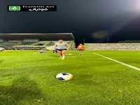 کاشته دیدنی اوستون اورونوف در تمرینات تیم ملی ازبکستان پیش از بازی با ایران