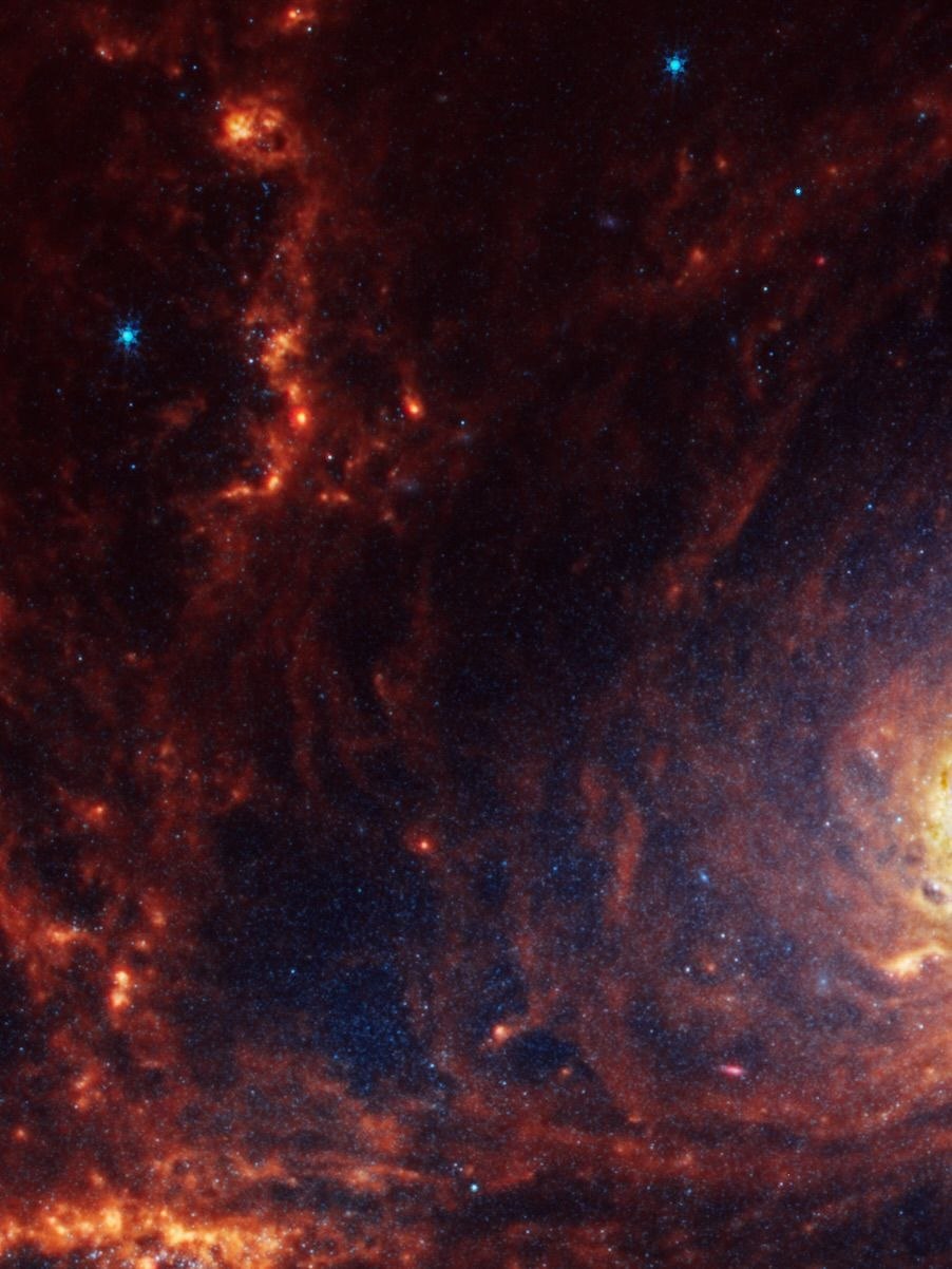 عکس/ شاهکار جدید تلسکوپ جیمز وب؛ تولد ستارگان در کهکشانی ۶۰ میلیون سالنوری دورتر از زمین