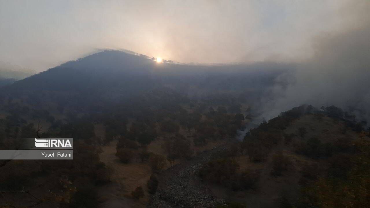 آتشسوزی در منطقه جنگلی «پی کمر» آمل